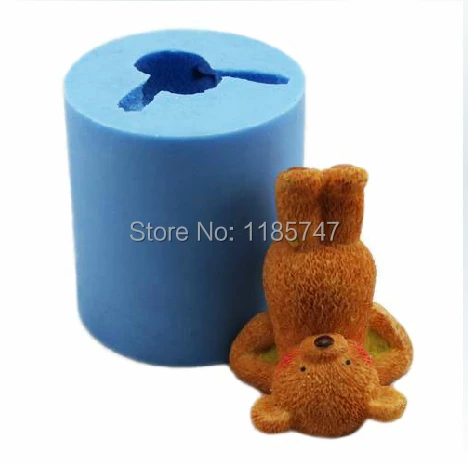 Новое поступление 3D Маленькая силиконовая в форме медведя форма для мыла