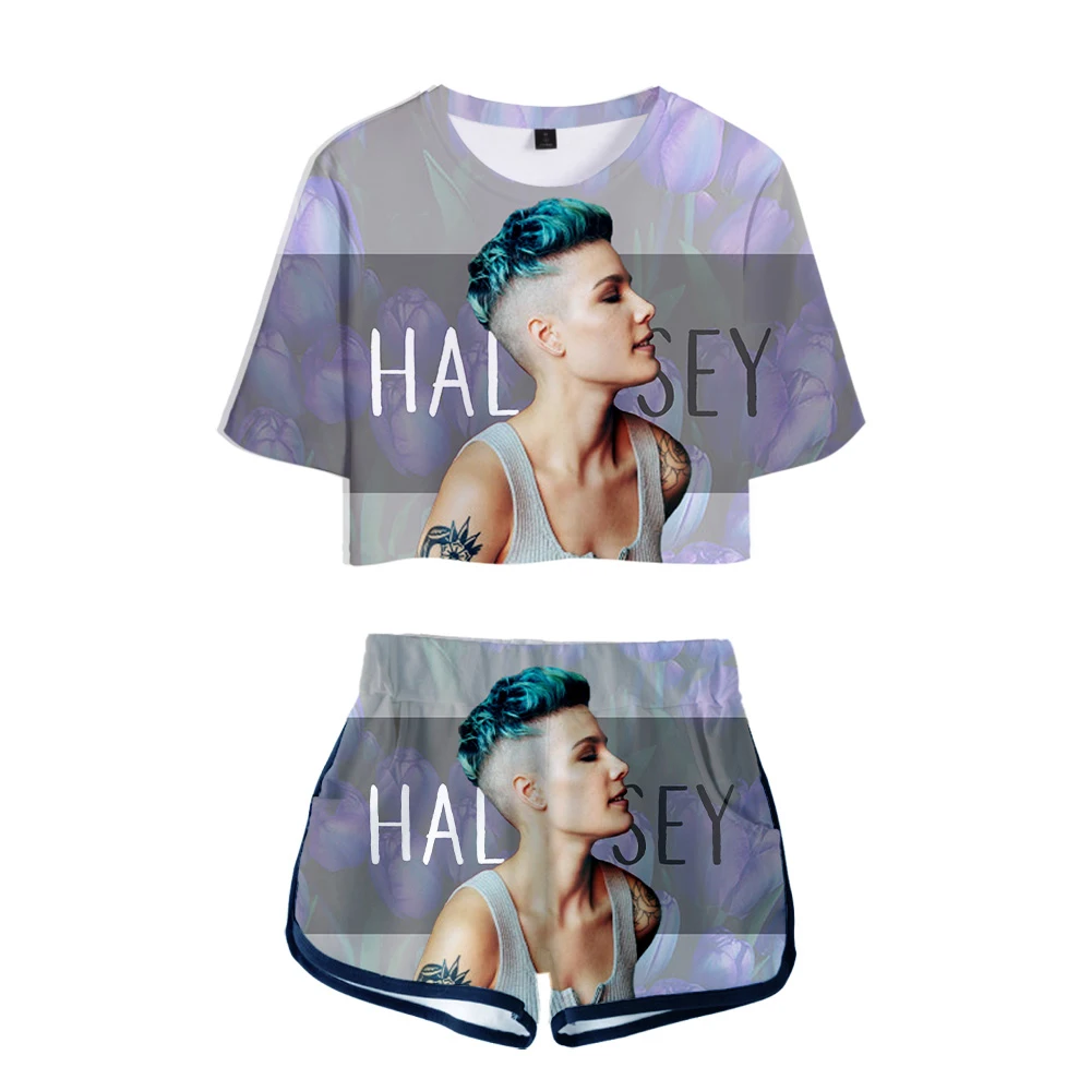 Для отдыха в стиле хип-хоп Halsey Idol западный стиль с 3D принтом базовый Женский