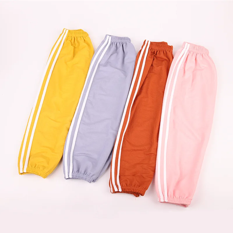 Детские однотонные штаны до щиколотки мягкие эластичные для мальчиков летние