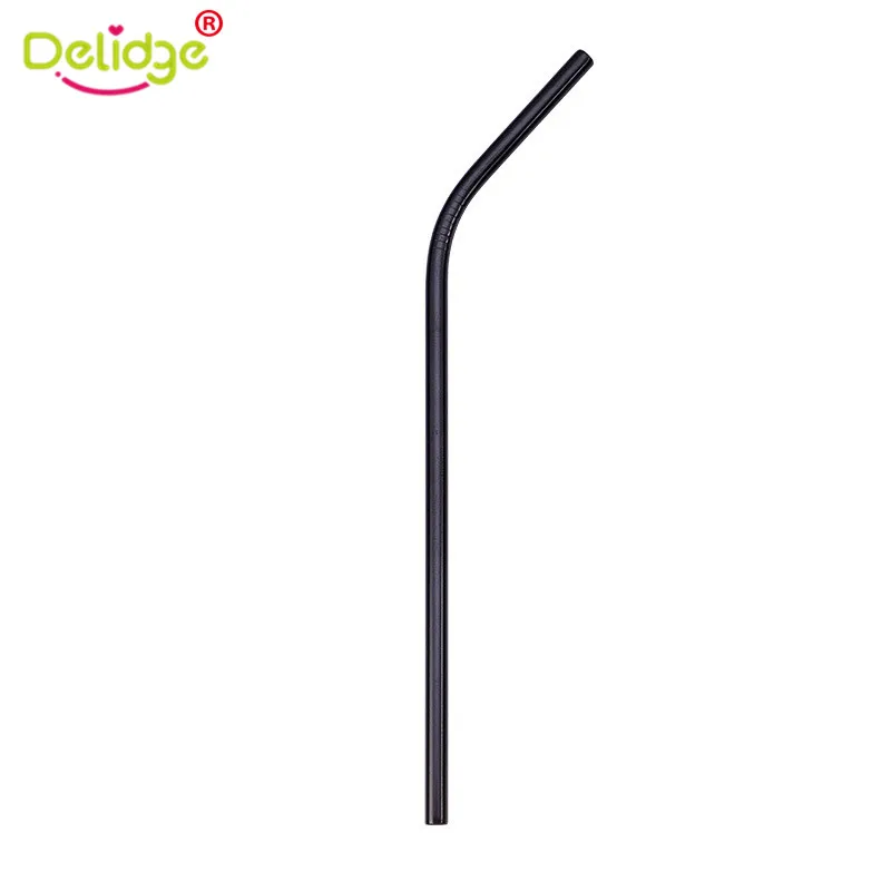 B5317 Delidge 304 соломинки из нержавеющей стали DIY чайные, кофейные инструменты многоразовые фильтры прямая изогнутая металлическая соломинка вечерние аксессуары для барной посуды - Цвет: B5317