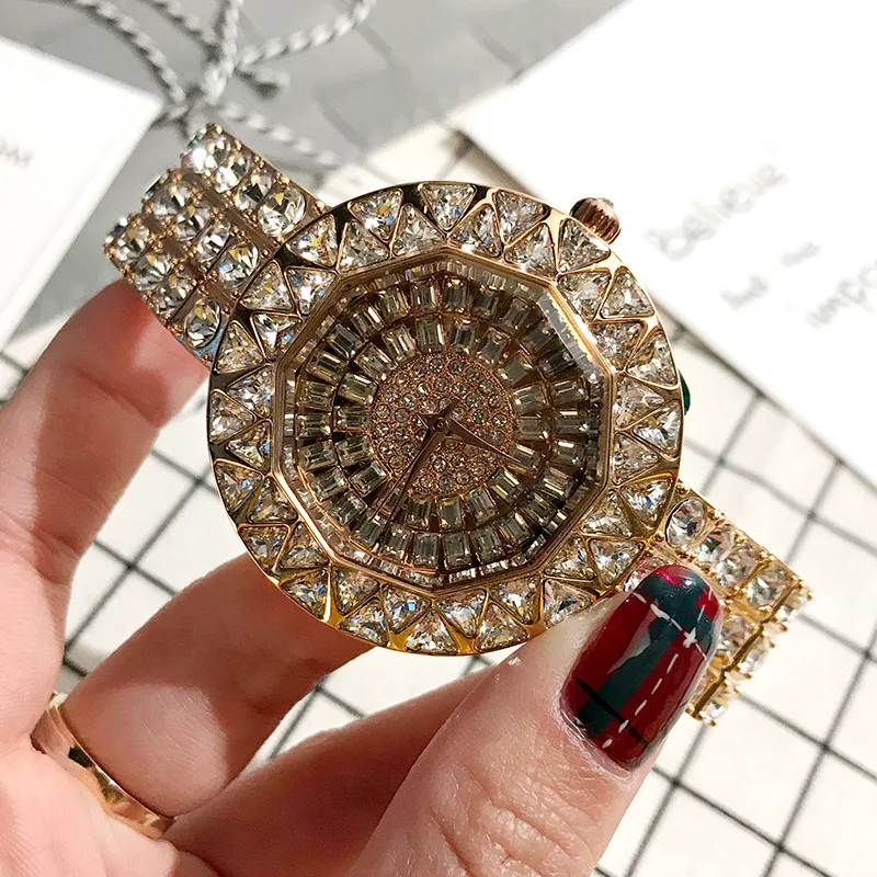 Часы женские кварцевые из нержавеющей стали под розовое золото|watch rhinestone|watch