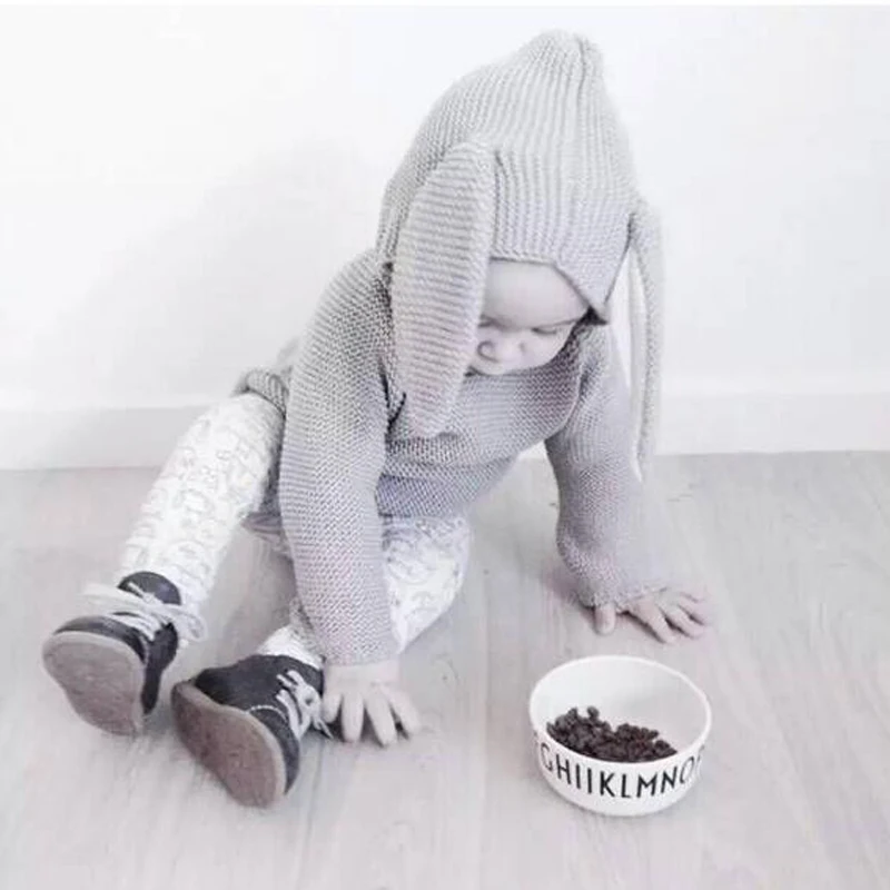 Новинка 2018 детские свитера свитер для мальчиков и девочек с кроличьими ушками