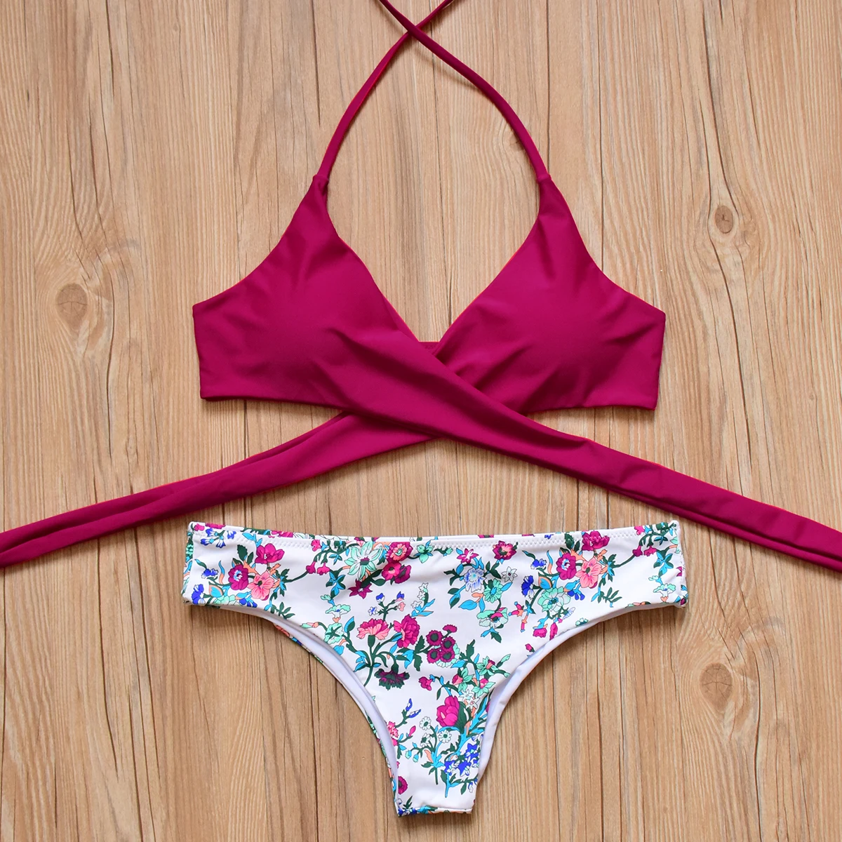 Лидер продаж Push Up Бикини Холтер Плавание одежда Для женщин пикантные