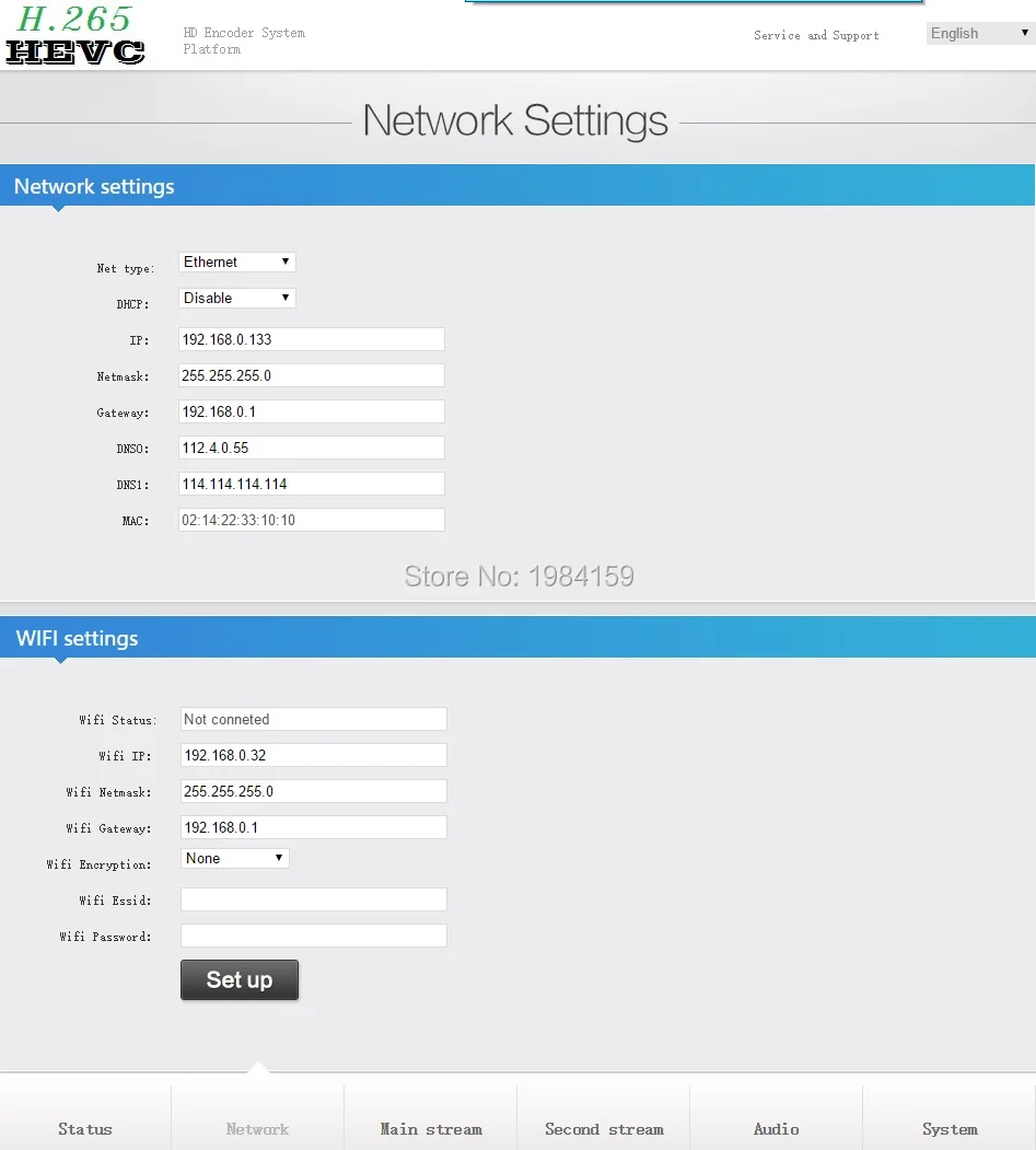 Кодировщик H.265/H.264 IPTV видеокодировщик VGA с входом для вещания поддержка RTMP RTSP