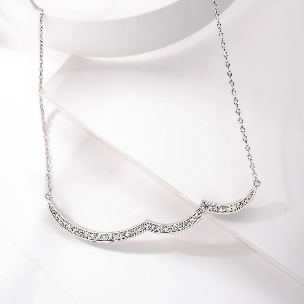 

Viennois Trendy Choker Necklace Geometric Cloud Chain Necklace For Women Cubic Zirconia Pendant Necklace Korean Style Necklace