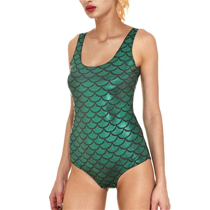 Женский цельный купальник русалки размера плюс Бразильское бикини сексуальное