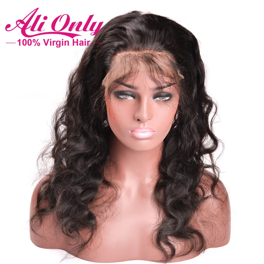 360 Кружева Девственные Волосы 7А Бразильские Объемная Волна Фронтальная 10-20