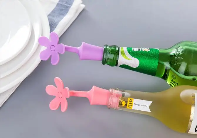 1 шт. силиконовые Стопперы для вина в форме цветов крышки пива напитков бутылки