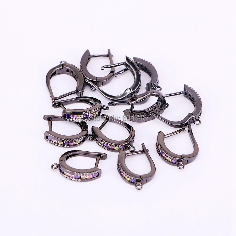 10 пар ZYZ184-9103 CZ инкрустированная серьга крюк DIY разъем талисманы выводы, серьги решений ремесло поставки интимные аксессуары