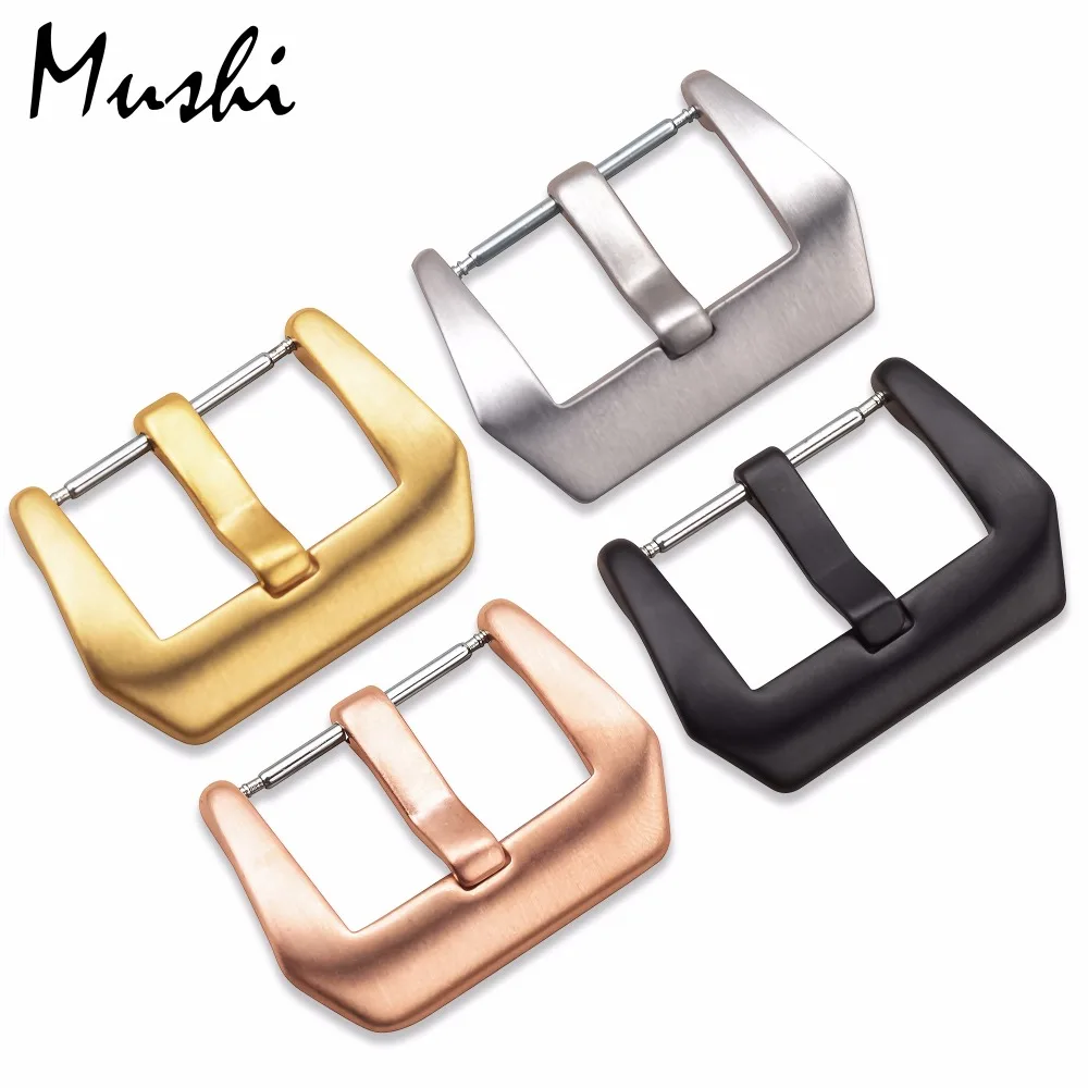 Ремешок для часов с пряжкой серебристый черный высокого качества из нержавеющей