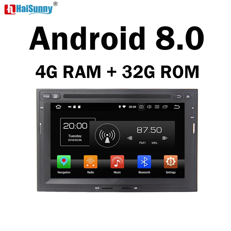 HaiSunny 4 Гб ОЗУ Android 8 0 автомобильный DVD gps Мультимедиа для peugeot 3008 3005 Авто Стерео