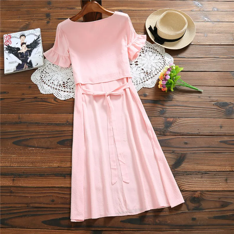 Однотонное летнее китайское винтажное женское платье с v образным вырезом из