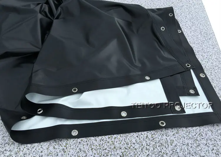 84 дюйма 4:3 портативный ПВХ мягкий черно белый экран для проектора с занавесом