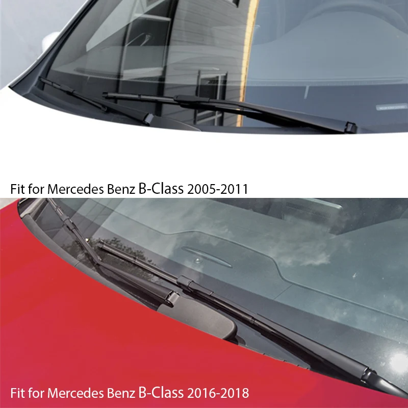 NOANS, автомобильная стильная резиновая щетка стеклоочистителя для Mercedes Benz B Class W246 W245, автомобильные полоски для очистки лобового стекла, аксессуары