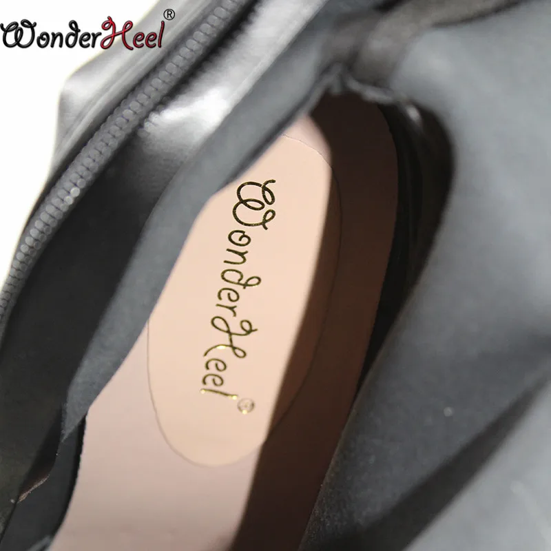 Wonderheel/высокие сапоги до колена на платформе 20 см с тремя ремешками и пряжкой|platform