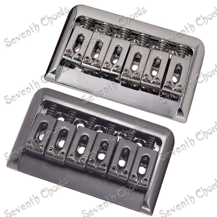 Седловой мост хардтейл 6 струн для электрогитары сменные детали хром и черный на