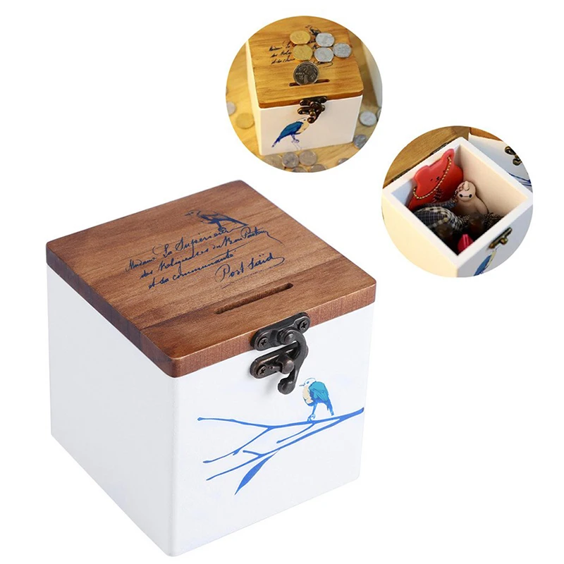 Творческий Копилка Деревянный Китайский стиль Смола украшения город большая