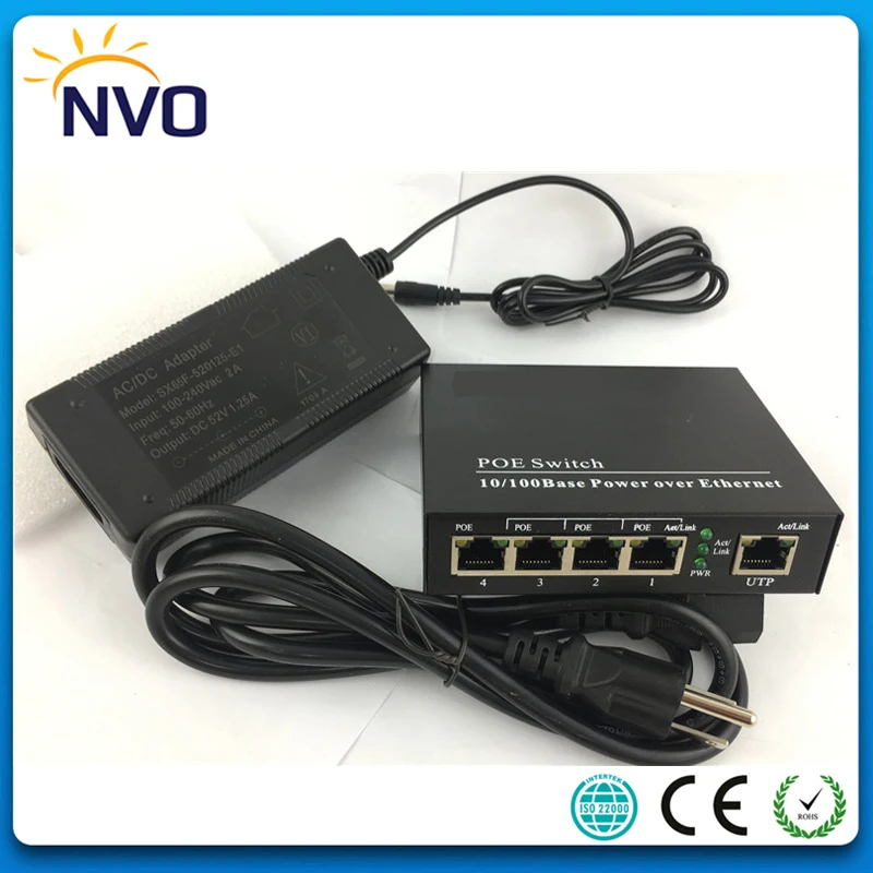 5 портов PoE коммутатор 10/100 Мбит/с питание по Ethernet канал Поддержка IEEE802.3aF стандарт
