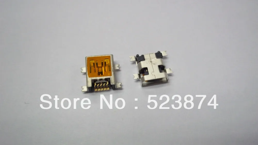 20 шт./лот Бесплатная доставка Мини USB 10pin Женский usb разъем SMT Тонущая пластина с