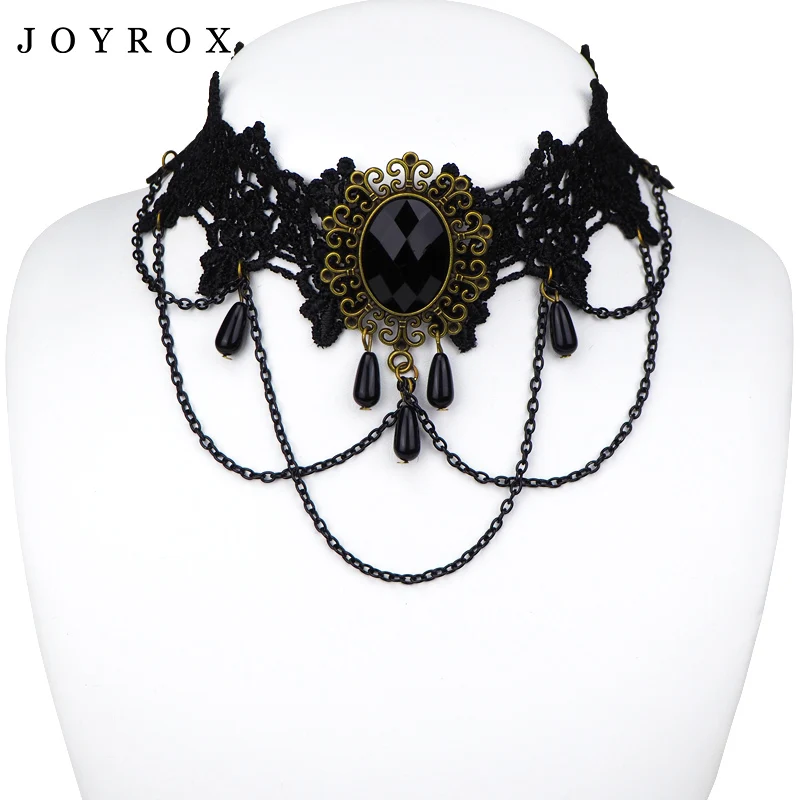 Горячие Для женщин чокер колье Готический Стиль подвеска в виде кружева