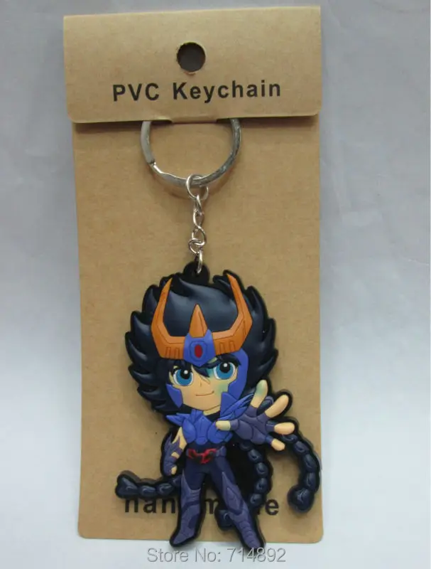 

10 pcs/lot Saint Seiya SEIYA figures PVC keychains & pendants