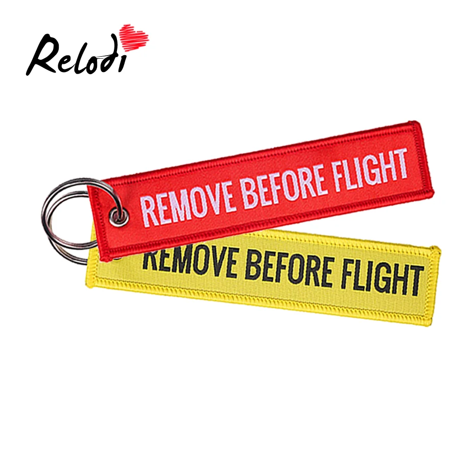 Relodi remove Before Flight брелок модный ткань из полиэстера с вышивкой ключ протектор