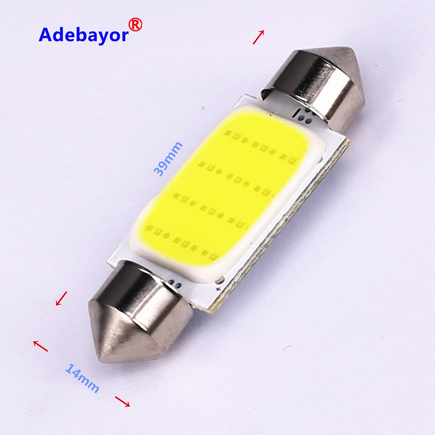 20x31 мм 36 39 42 C5W Автомобильный светодиодный фестон светильник COB 12 чипов авто супер