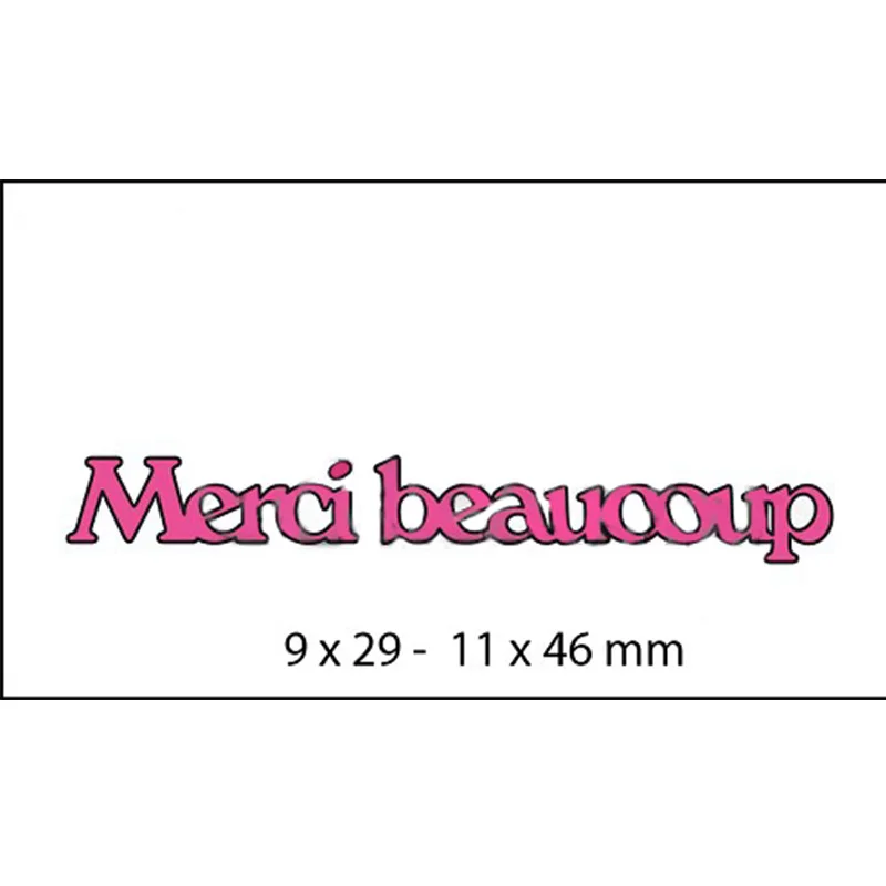 Французский большое спасибо металлические штампы трафареты буквы для сделай сам