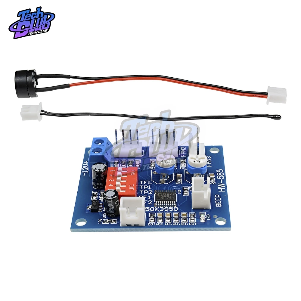 DC 12V NTC 3950 термистор ШИМ датчик температуры регулятор скорости плата управления