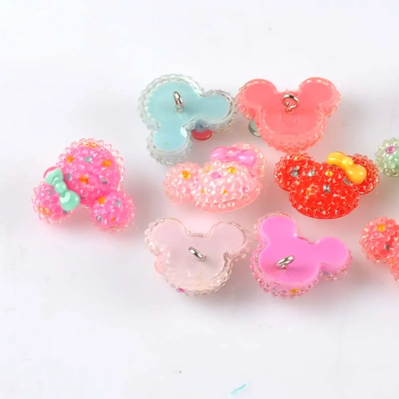 10 шт. разноцветные декоративные пуговицы в форме медведя 18x20 мм| |