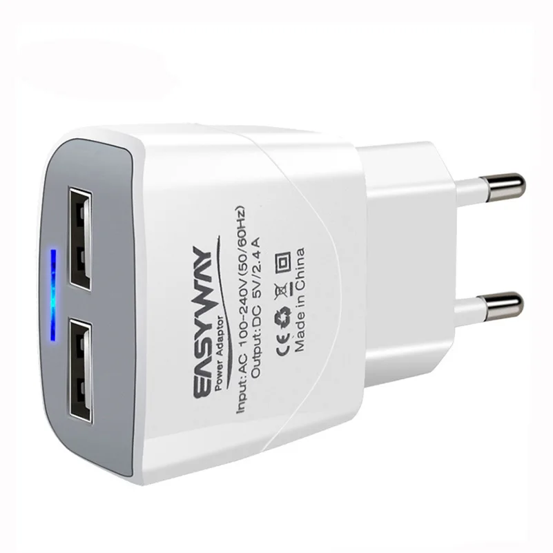 Сетевое зарядное устройство 2 порта USB 5 В 4 А мобильный телефон зарядка для