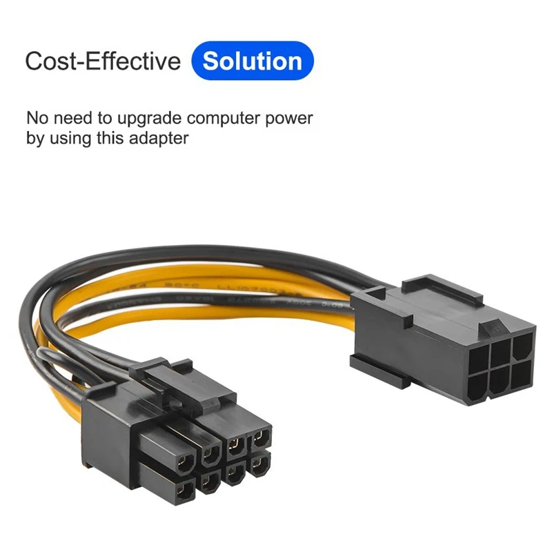 Кабель адаптера Pcie 2 контактный 6 к 8 кабель питания Express 7 78 дюйма/20 см|Сетевые