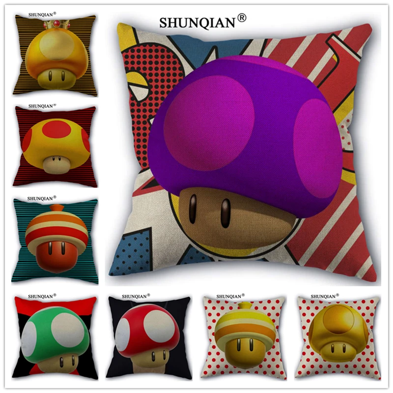 Постельное белье из хлопка с рисунком героев мультфильмов грибовидной головкой