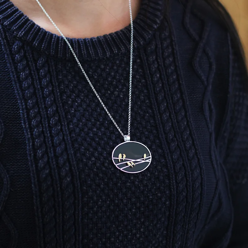 Ювелирные изделия из стерлингового серебра 925 пробы подвески в виде пейзажной