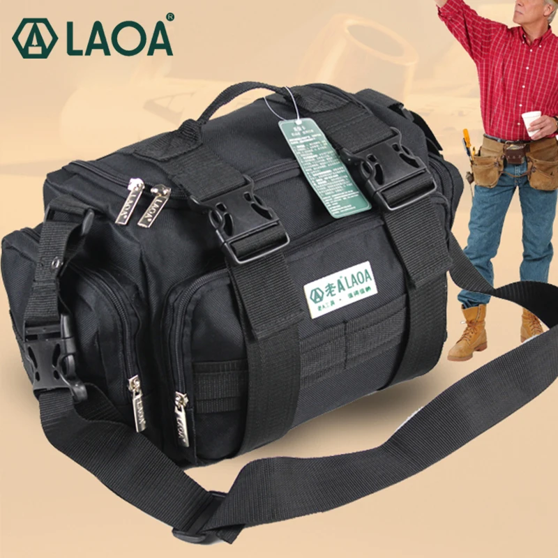 Многофункциональная сумка для инструментов LAOA, вместительная сумка-мессенджер для профессиональных ремонтных инструментов