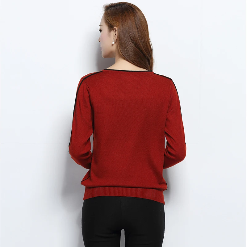 Женские свитера и пуловеры с v-образным вырезом кашемировые вязаный тонкий