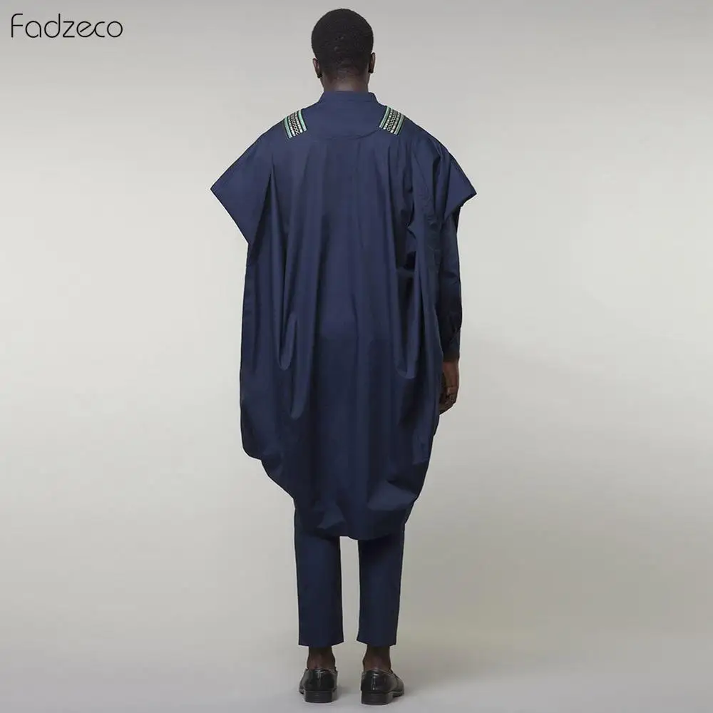 Fadzeco Agbada африканские костюмы для мужчин Дашики деловой комплект из 3 предметов