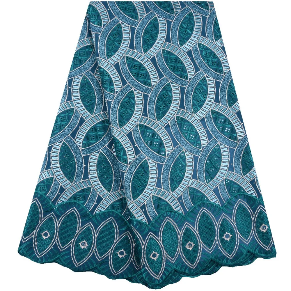 

High Quality Dry Cotton Voile Lace Fabric 2019 Latest African Design With Stone Swiss Voile Lace In Switzerland For Party Dress