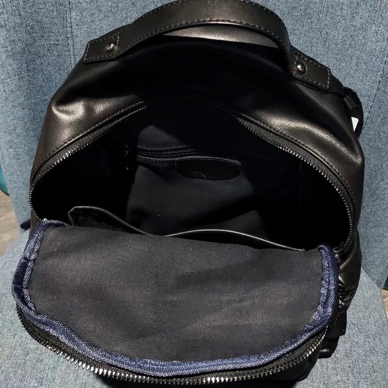 Mochilas Mujer женский рюкзак из натуральной кожи Новая модная женская черная школьная Сумка молодежная сумка через плечо дорожные рюкзаки