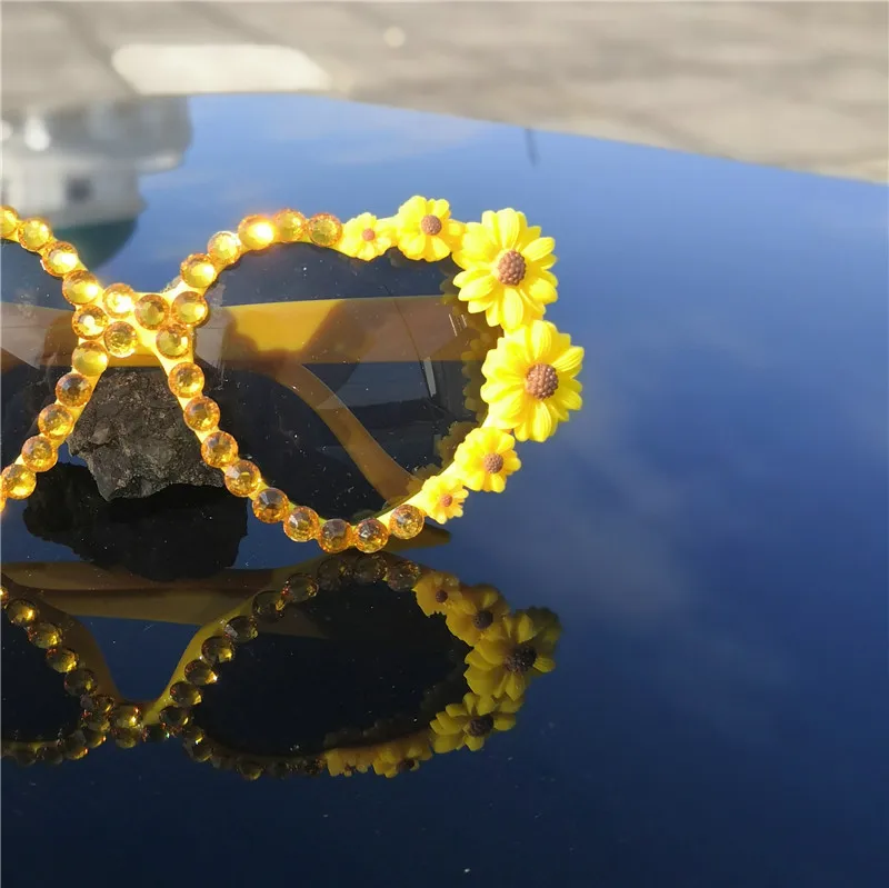 Розовые Круглые Солнцезащитные очки без оправы летние прямоугольные