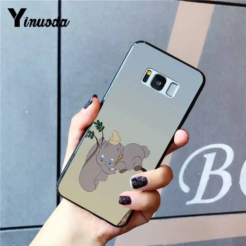 Yinuoda новый супер милый маленький слон черный ТПУ мягкий чехол для телефона Samsung