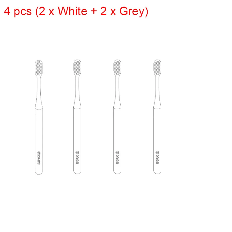 4pcs in Pack 6 шт. Новинка Xiaomi Mijia Doctor B зубная щетка Молодежная версия лучшая щетка проволока 2 цвета уход за деснами ежедневная Чистка - Цвет: 4pcs in Pack