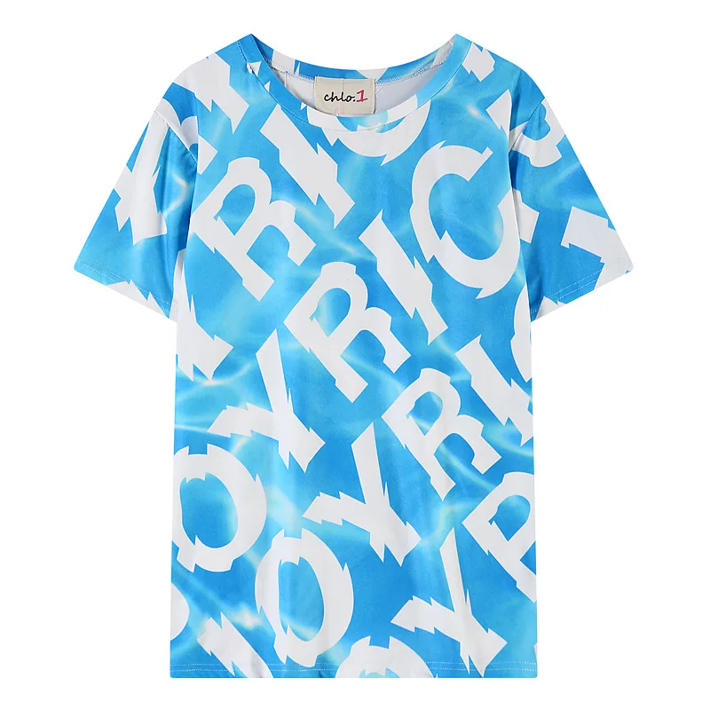 Бесплатная доставка весна лето нью-harajuku буквы алфавита цифровой печати