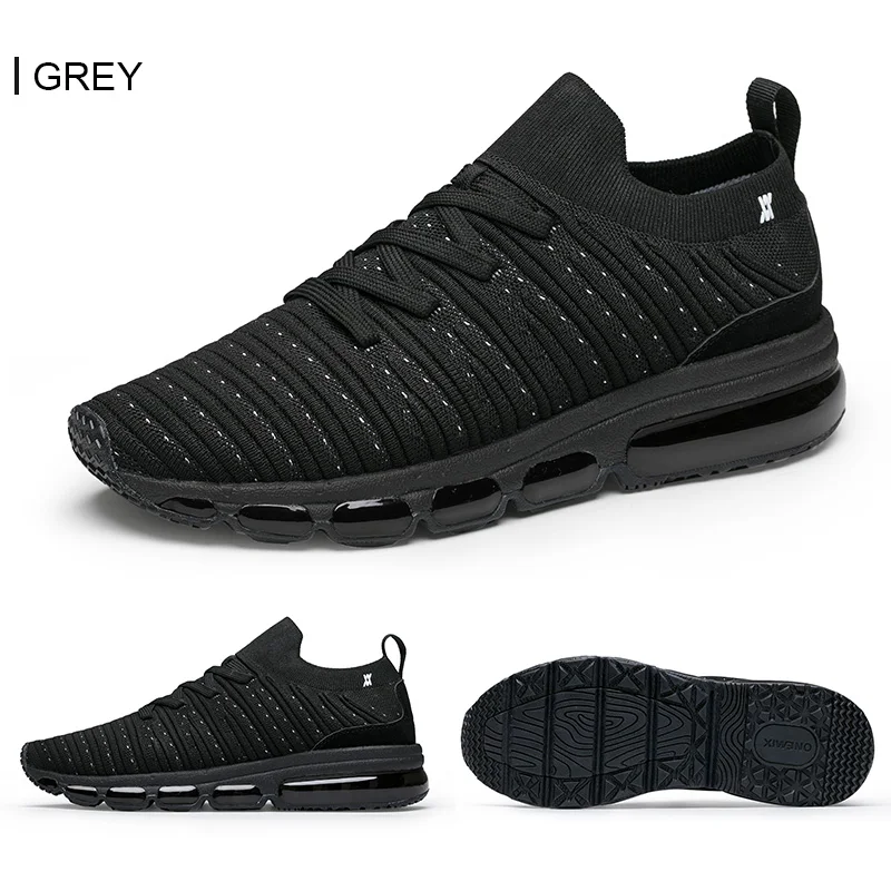 ONEMIX Men Running Shoes Casual Sneakers 2019 Soft Slip-on Air Cushion Damping Sport Footwear Walking Jogging Training | Обувь