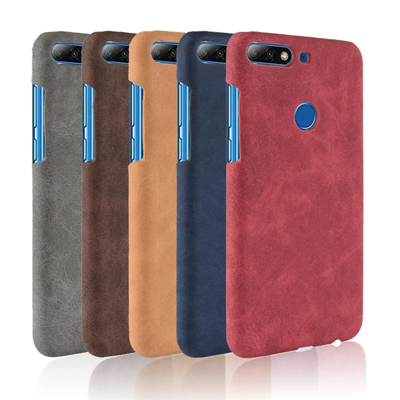 Original Case Honor 7C Pro PU Leather Hard Plastic Back Cover Phone For Huawei 7 C LND-L29 5.99 inch |