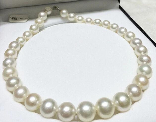 

HUGE 17"13* 16mm SOUTH SEA WHITE ROUND PEARL NECKLACE