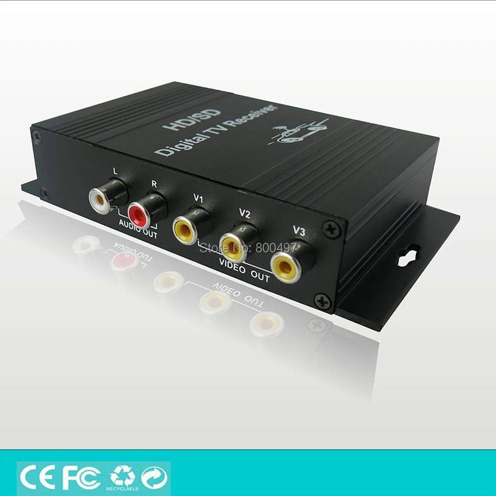 Автомобильный ATSC USA цифровой ТВ приемник HD 1080P HDMI CVBS Мобильный тюнер коробка
