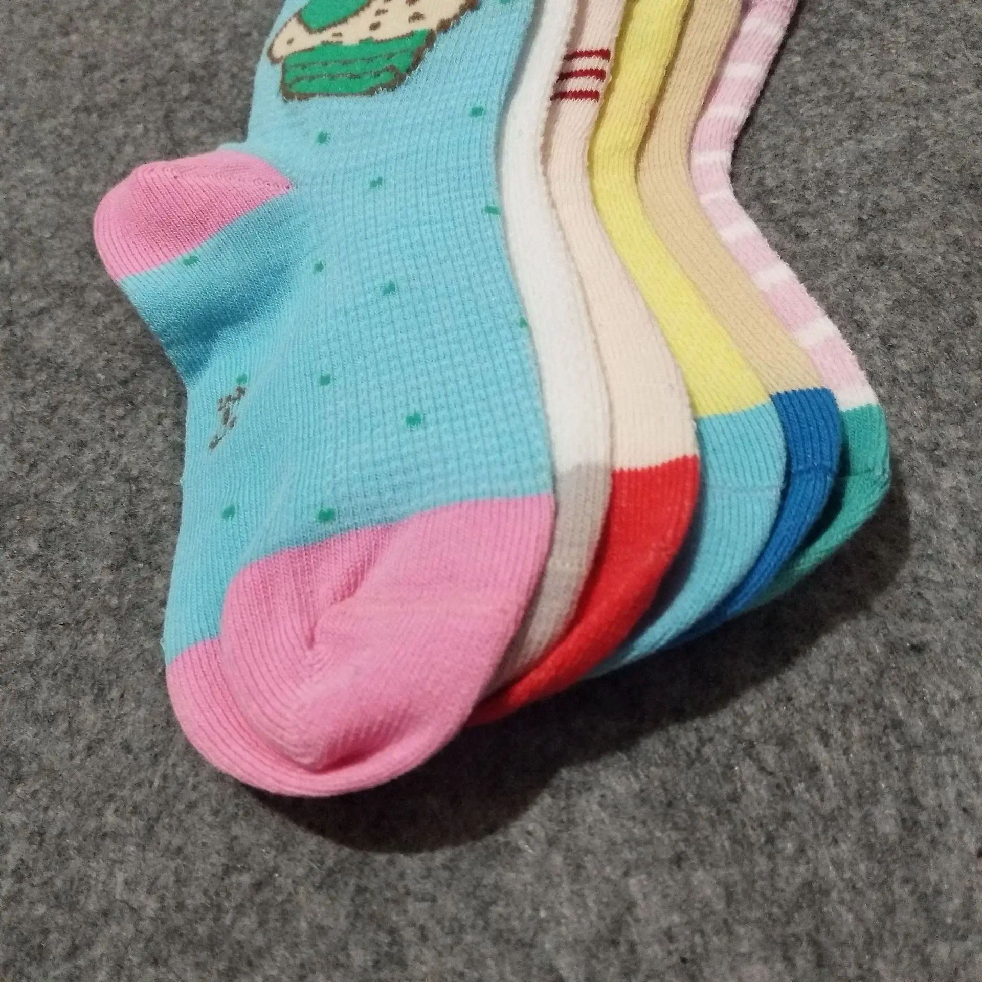 2018 летние короткие носки башмачки для малышей детские хлопковые разноцветные с