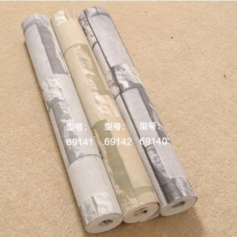 10 м обои 3D кирпич камень натуральный цвет Сланец Открытый деревенский вид серый