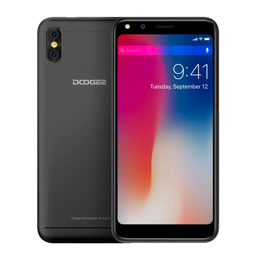 DOOGEE X53 Android 7.0 5.3 inch Mobile Phone MT6580M 1GB RAM 16GB ROM 5V 1A 2200mAh Battery Dual Cameras 5MP+2MP OTA Smartphone | Мобильные